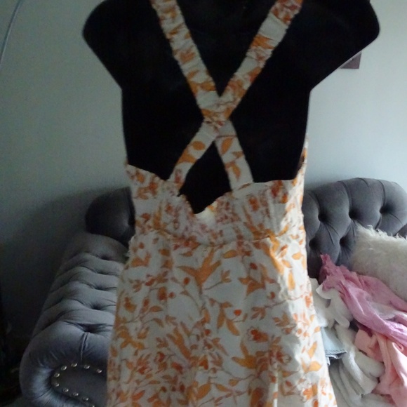 MAUVE MINI CRISS CROSS STRAPS BACK DRESS - Picture 2 of 2